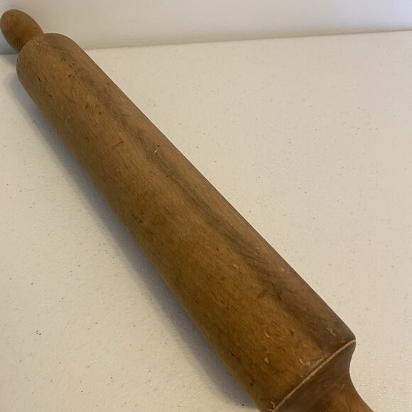 Vintage Solid Wood Rolling Pin Rustic Farmhouse Kitchen Primitive L18.5”, D7” - Picture 1 of 6